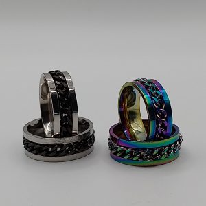 Fidget Ring – Metal Chain